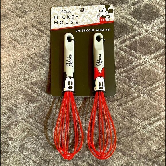 Disney Other - Disney Mickey & Minnie set of 2 silicone whisk NWT
